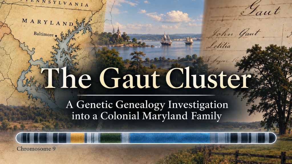 The Gaut Cluster — a genetic genealogy investigation into a colonial Maryland family, with chromosome 9 segment map